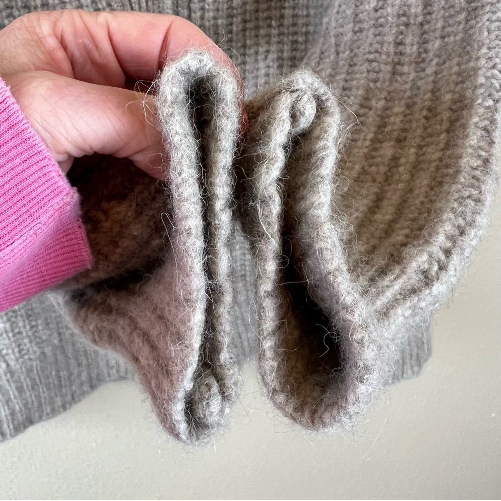 Jenni Kayne tan baby alpaca wool blend cardigan sweater - Picture 4 of 12